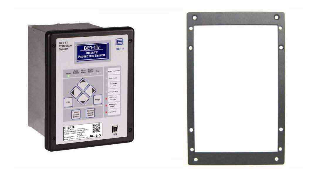 BE1-11 J case adapter plate for GE S2 or ABB FT-21 cutout, Basler p/n: 9108551021